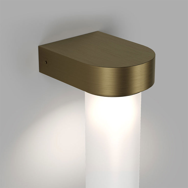 Edge LED Wall Light Old Brass / Frosted