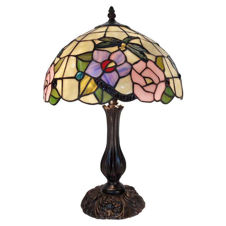 Dragonfly Tiffany Crystal Medium Table Lamp - TL-121274-KGS