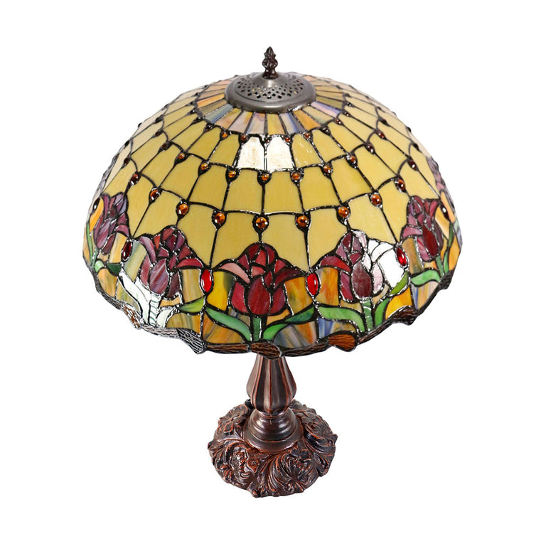 Red Tulip Tiffany Table Lamp Large - TL-17235-KG