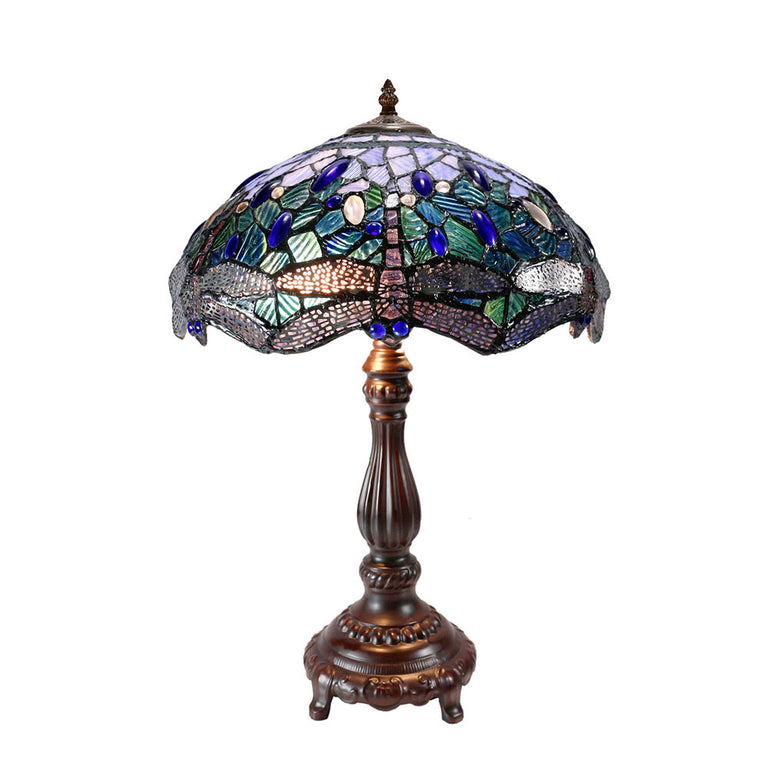 Dragonfly Tiffany Medium Table Lamp Blue - TL-142793A-615M