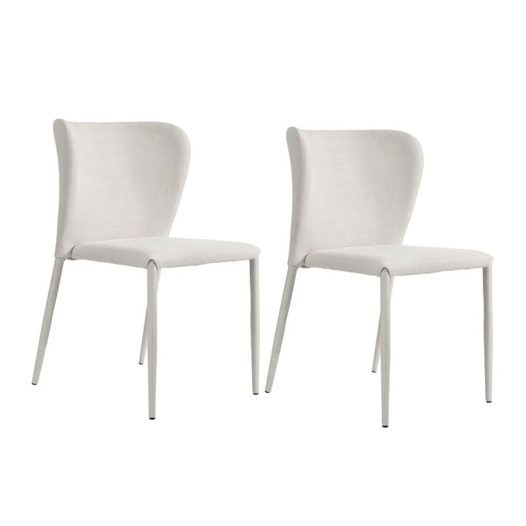 Foley Dining Chair Set Of 2 Natural With Fabric Legs - 33061