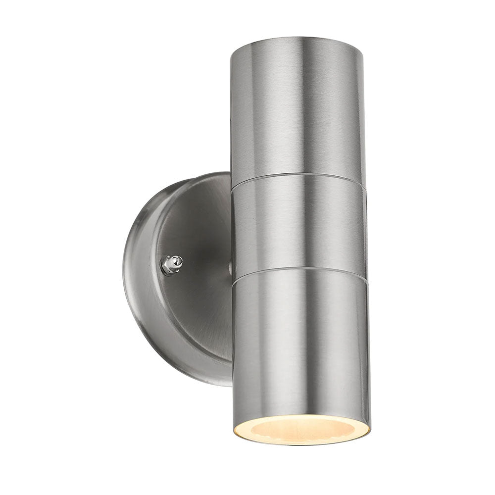 Zyven 2 Light Up and Down LED Outdoor Wall Light Polished Silver / Tri-Colour - LLOL033S