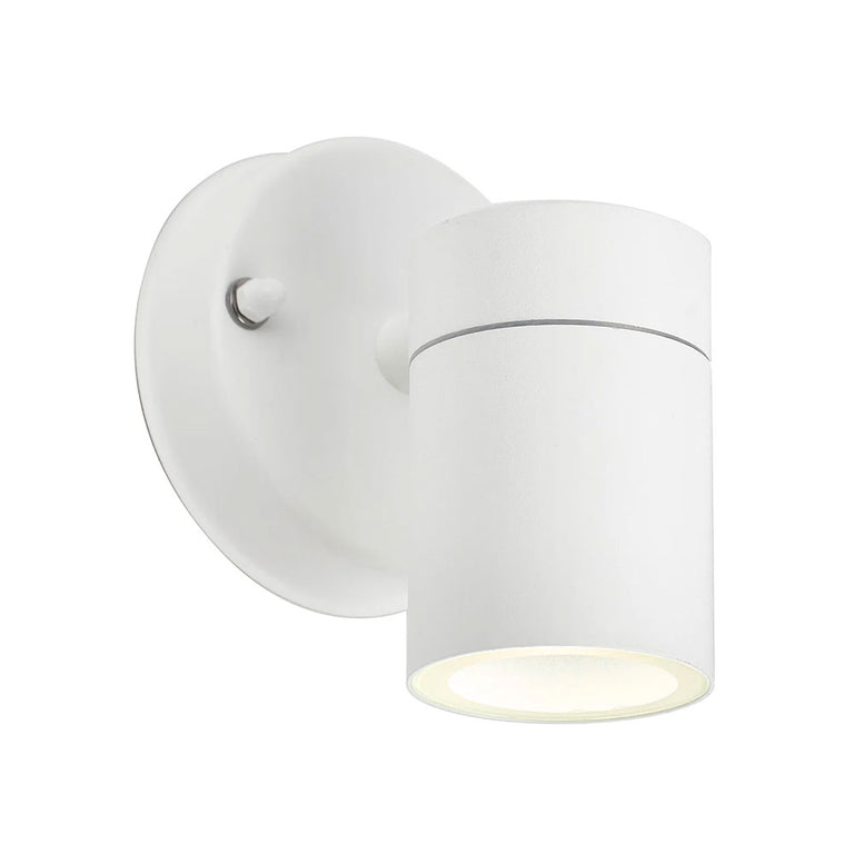 Zyven Fixed Single LED Outdoor Wall Light White / Tri-Colour - LLOL034W