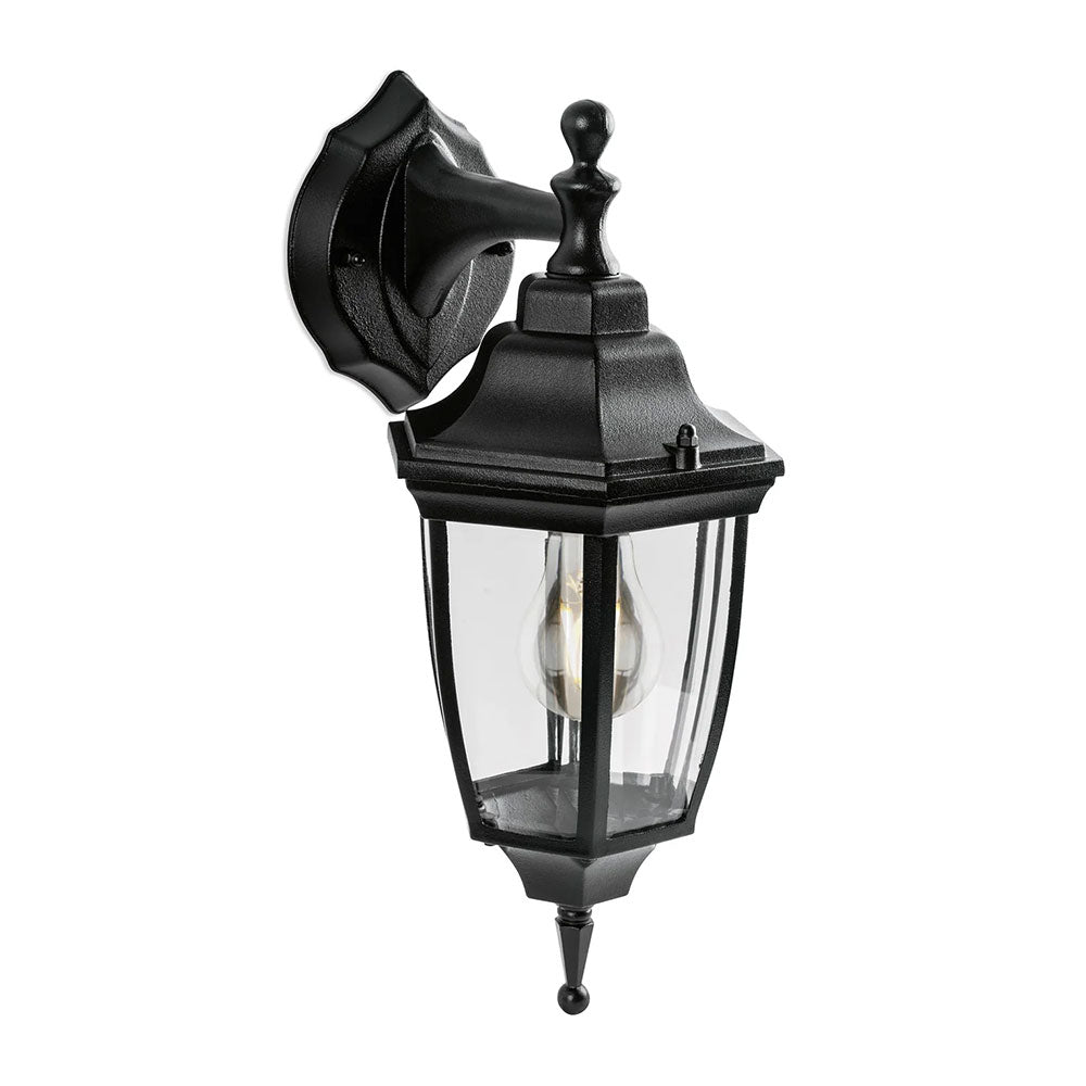 Lunor Down Outdoor Wall Light Black - LLOL030BK