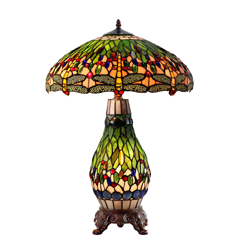 Dragonia Tiffany Table Lamp Green - TL-N18018-NSC