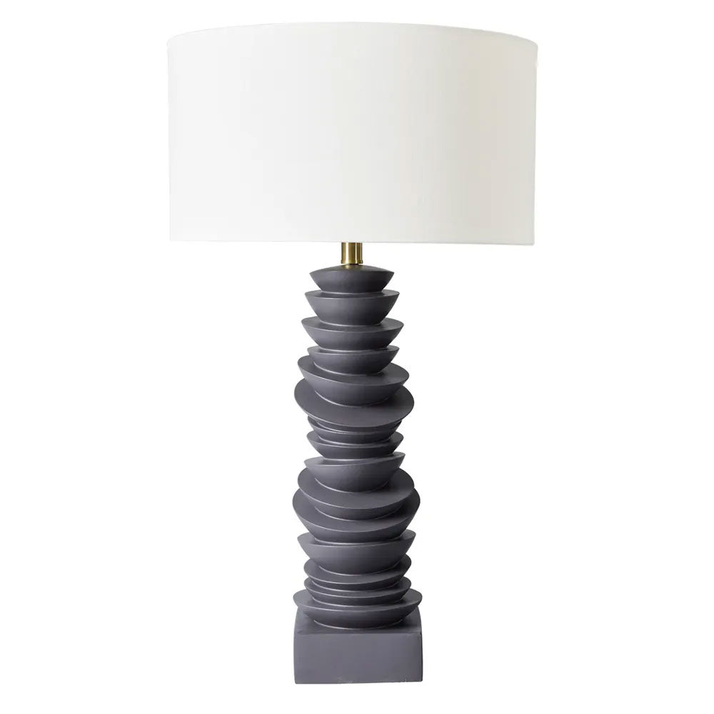 Mendoza Table Lamp Grey / White - 12460
