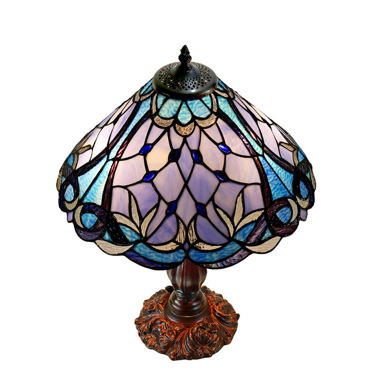 Talia Tiffany Table Lamp Blue - TL-161254A-KG