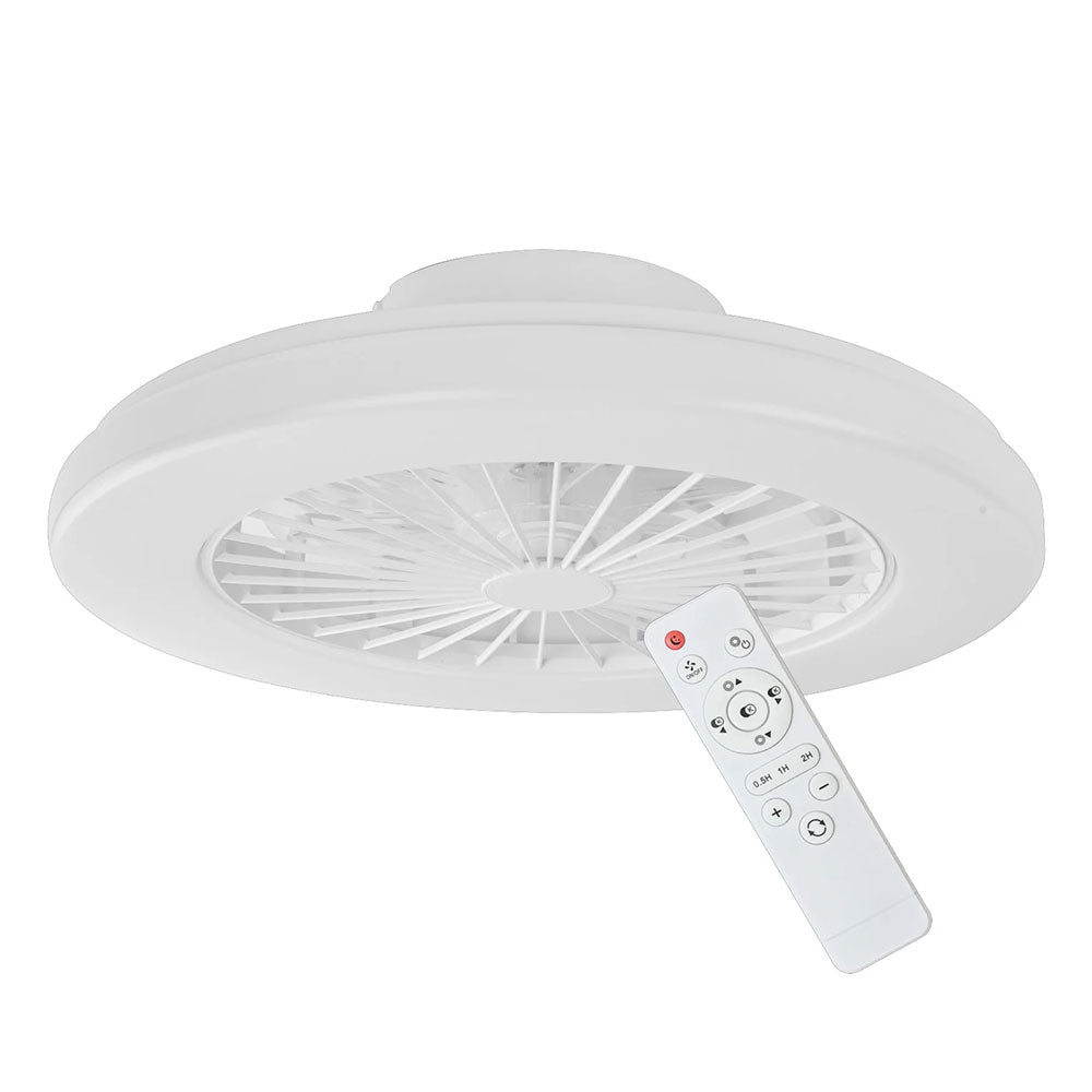 Viftu Interior Low Profile DC Surface Mounted Ceiling Fan with LED Tri-CCT Light - VIFTU1