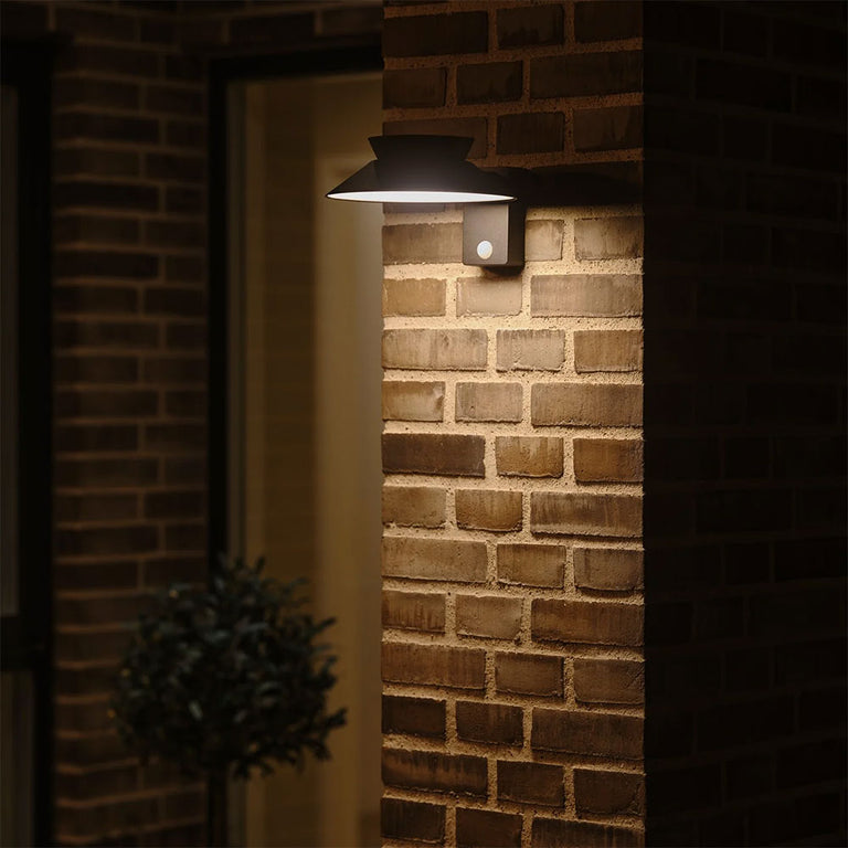 Justina LED Solar Wall Light With Motion Sensor Black - 2418071003