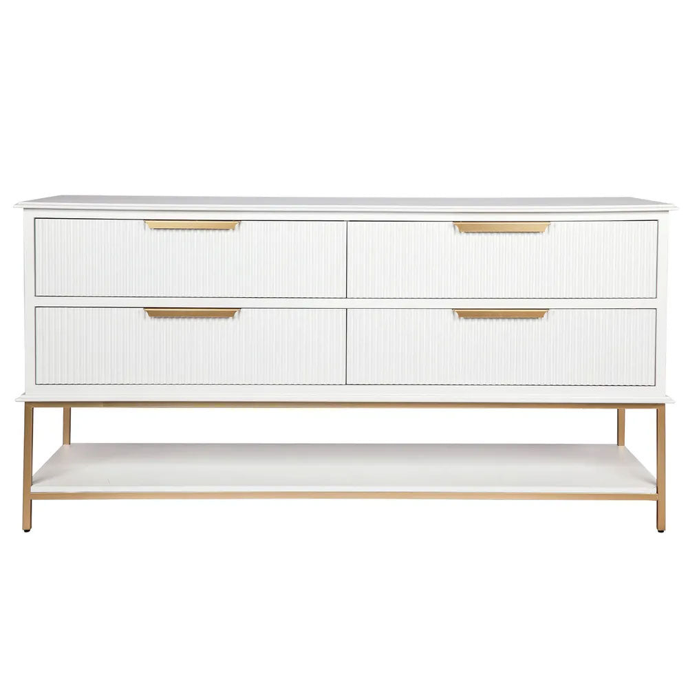 Aimee 4 Drawer Chest Table White - 32919