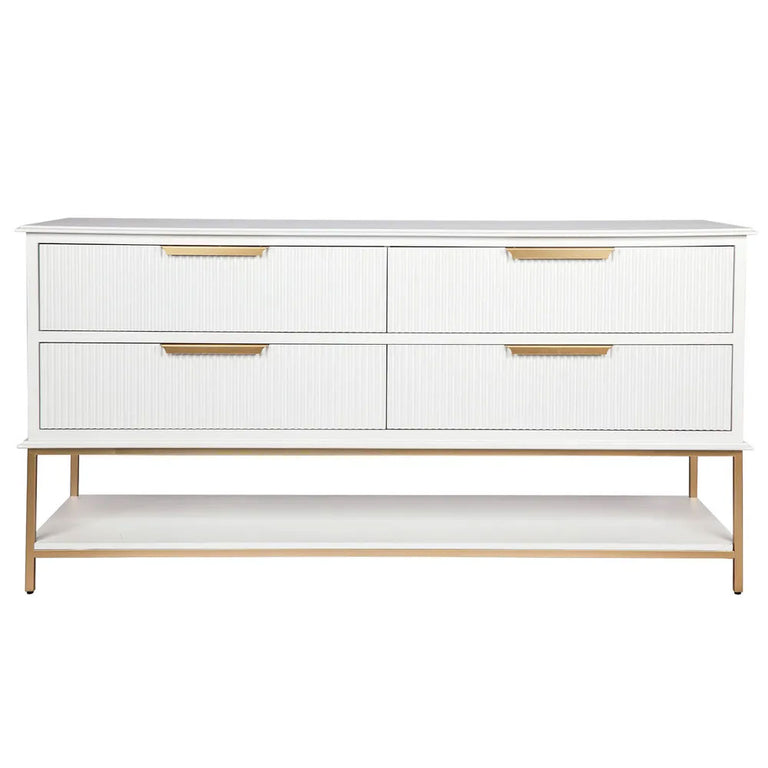 Aimee 4 Drawer Chest Table White - 32919
