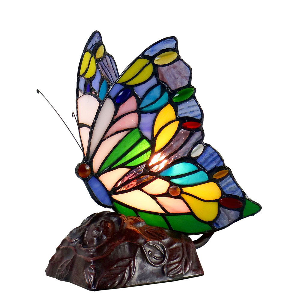 Butterfly Fiesta Tiffany Accent Table Lamp - TL-081217