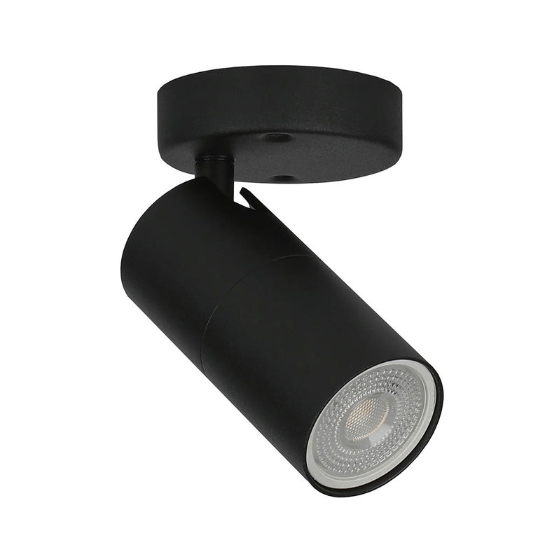 Lengan Interior Single Head Adjustable Round Base Spot Lights Black - LENGAN1B