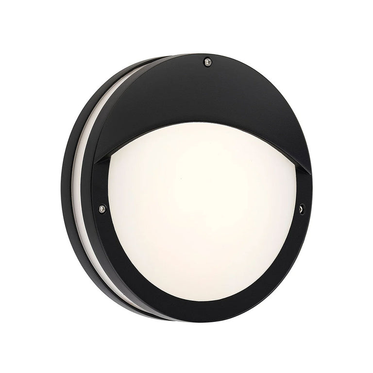 Omira CCT LED Outdoor Bunker Light With Eyelid Small Black - LLOL035S