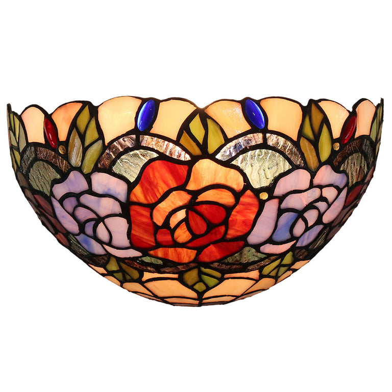 Red Rose Tiffany Wall Lamp - TL-W123065