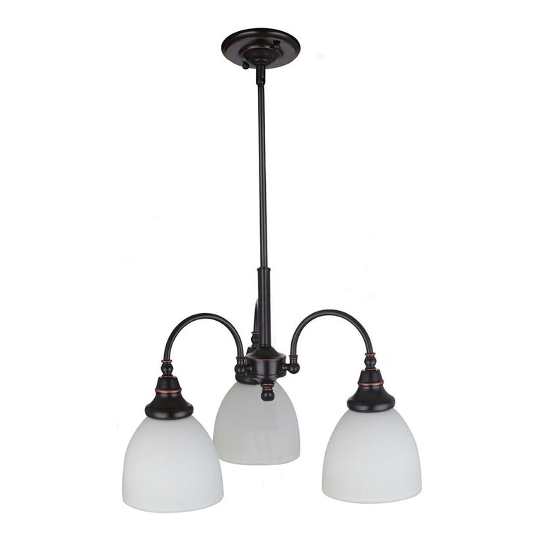 Benson 3 Light Pendant Arms Down Bronze - LOI1001173A