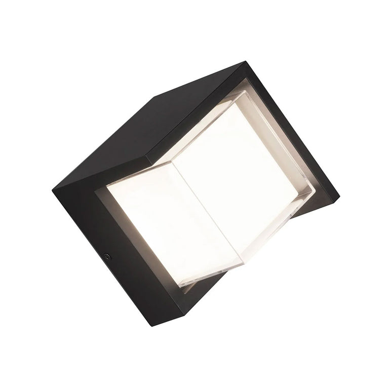 Tivor Square CCT LED Outdoor Wall Light Black - LLOL019