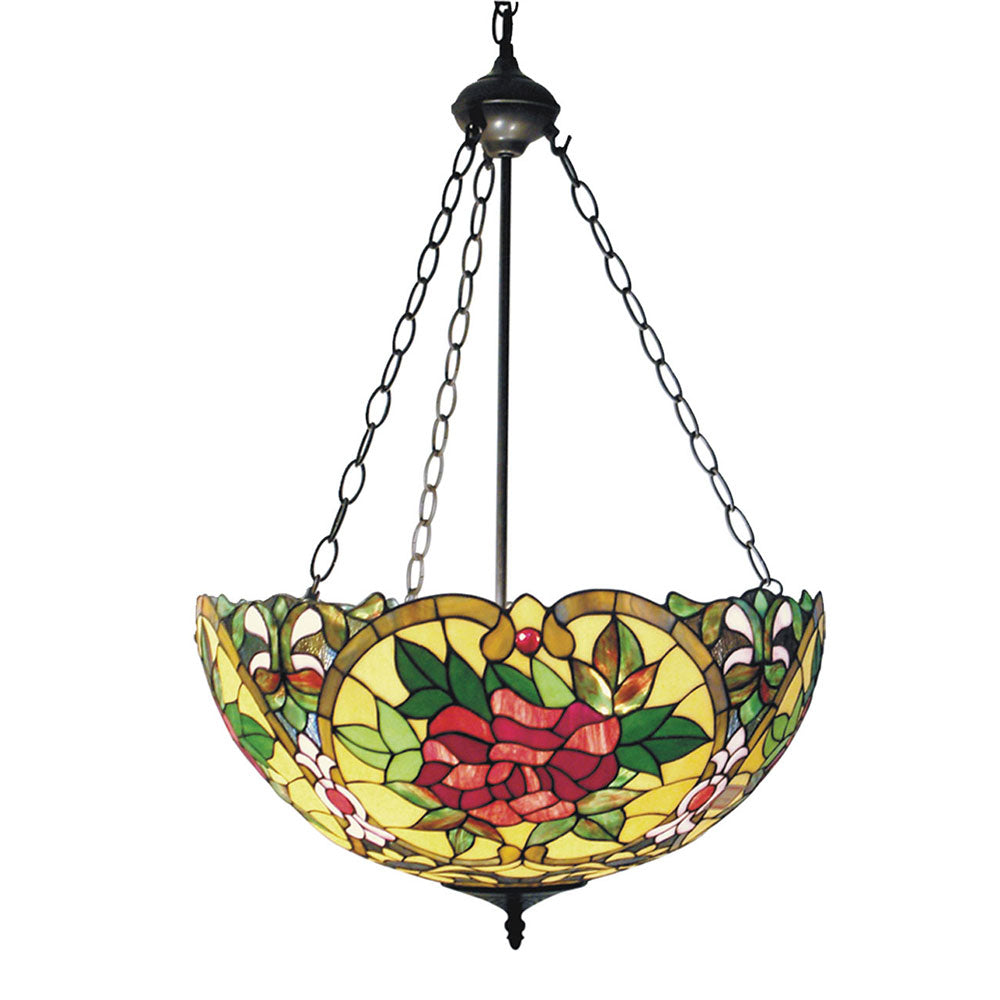 Red Camellia Tiffany Pendant - TL-20210A-20CL