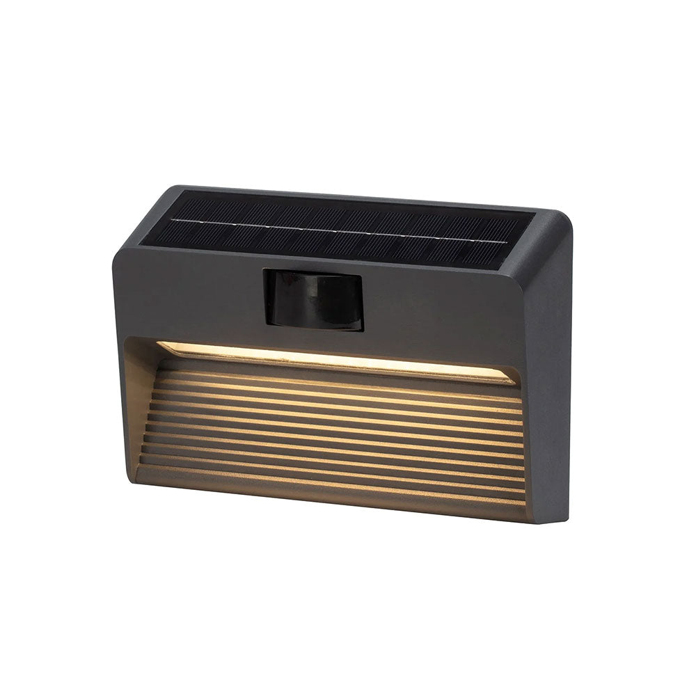 Nexa Solar LED Outdoor Wall Light with PIR Sensor Black - LLOL006