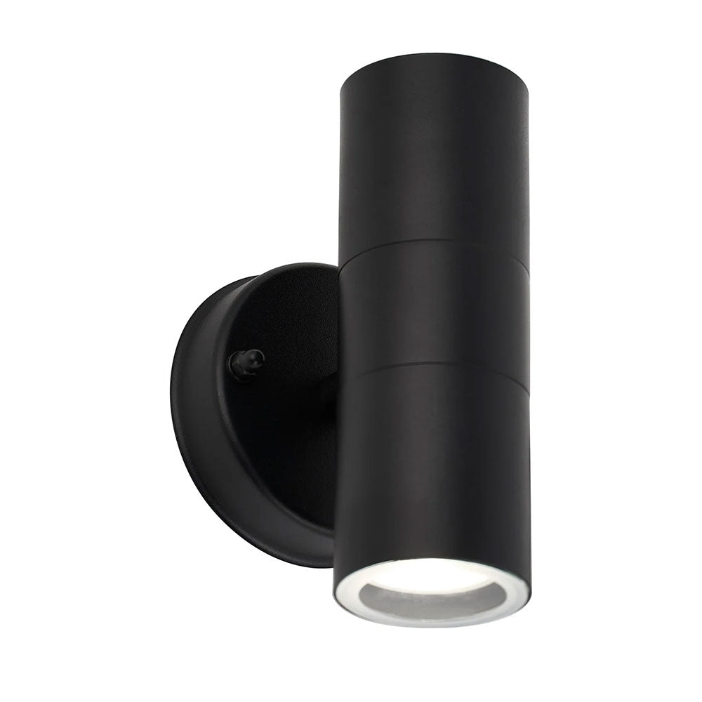 Zyven 2 Light Up and Down LED Outdoor Wall Light Black / Tri-Colour - LLOL033BK