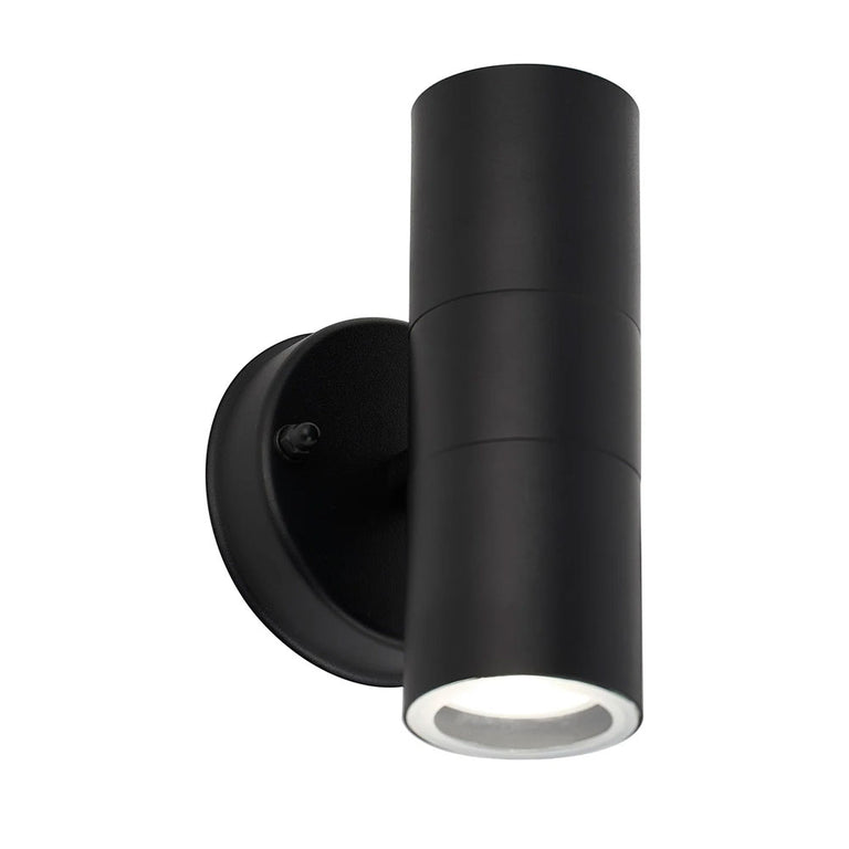 Zyven 2 Light Up and Down LED Outdoor Wall Light Black / Tri-Colour - LLOL033BK