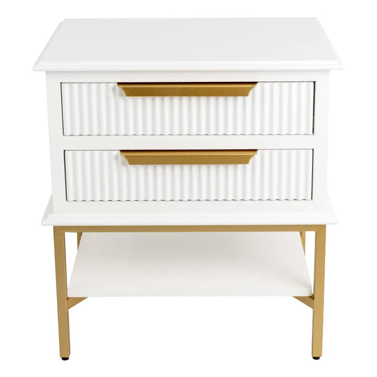 Aimee Small Bedside Table White - 33030