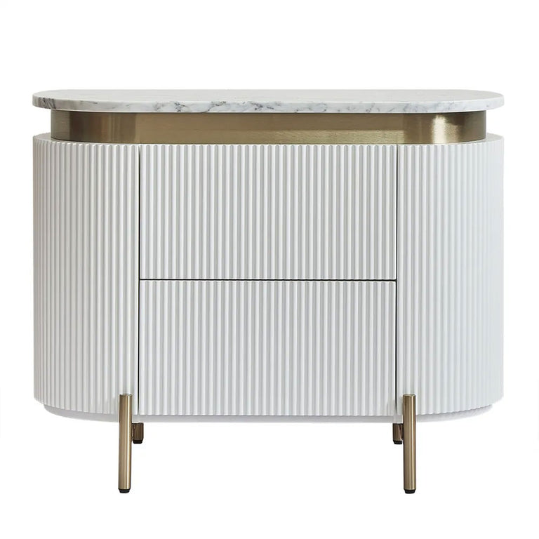 Demarco Bedside Table White - 33260