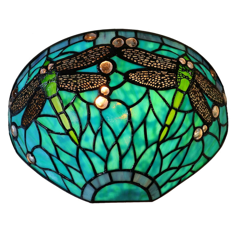 Sylvia Dragonfly Tiffany Wall Light - TL-W12595A