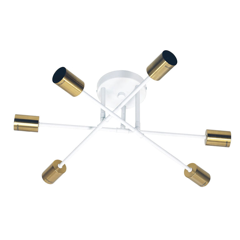 Muna.6 6 Light Close - To - Ceiling White / Satin Barss - OL63296SW