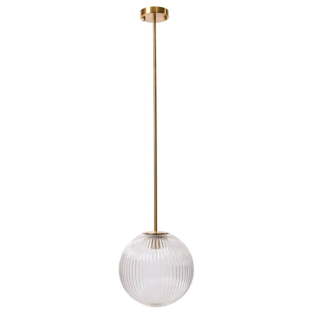 Baden Pendant Large Antique Brass / Clear - 20872