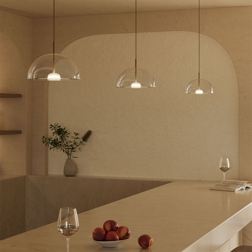 Dome Air LED Pendant Old Brass / Clear - LR.i02.70.DM.CL.OB