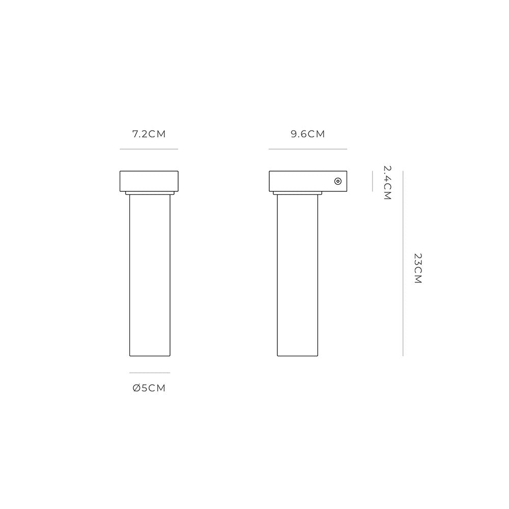 Edge LED Wall Light Old Brass / Frosted Ribbed