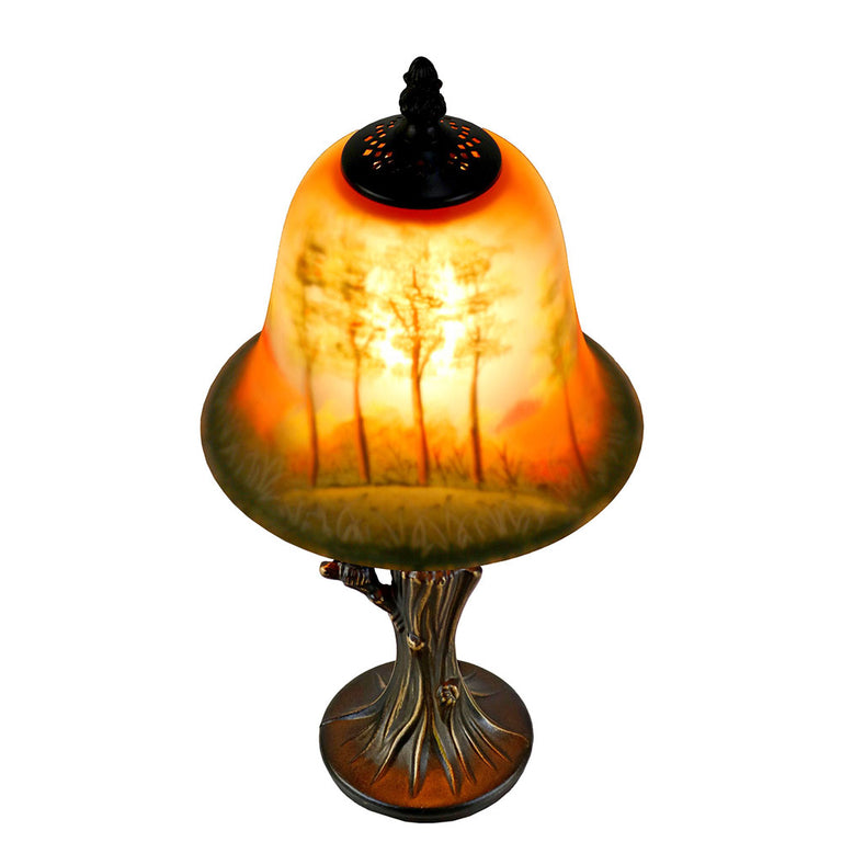 Hand Painted Tiffany Table Lamp Owl - TA-15149