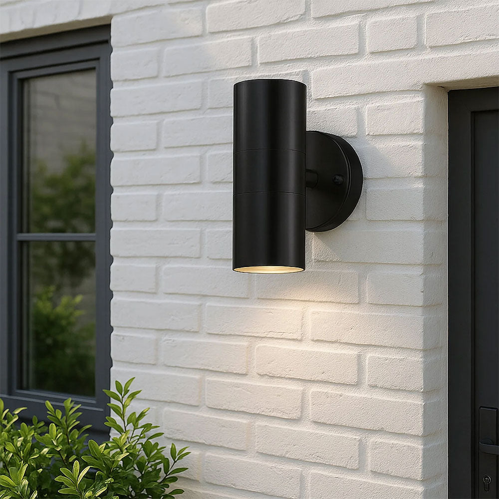 Zyven 2 Light Up and Down LED Outdoor Wall Light Black / Tri-Colour - LLOL033BK