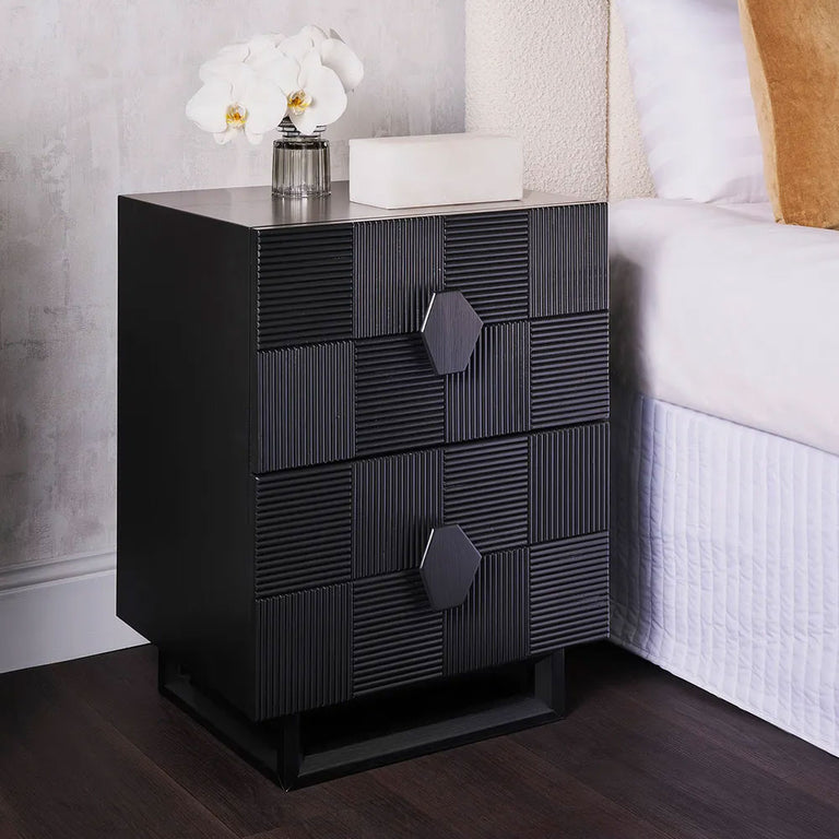 Alton Bedside Table Large Black - 33272