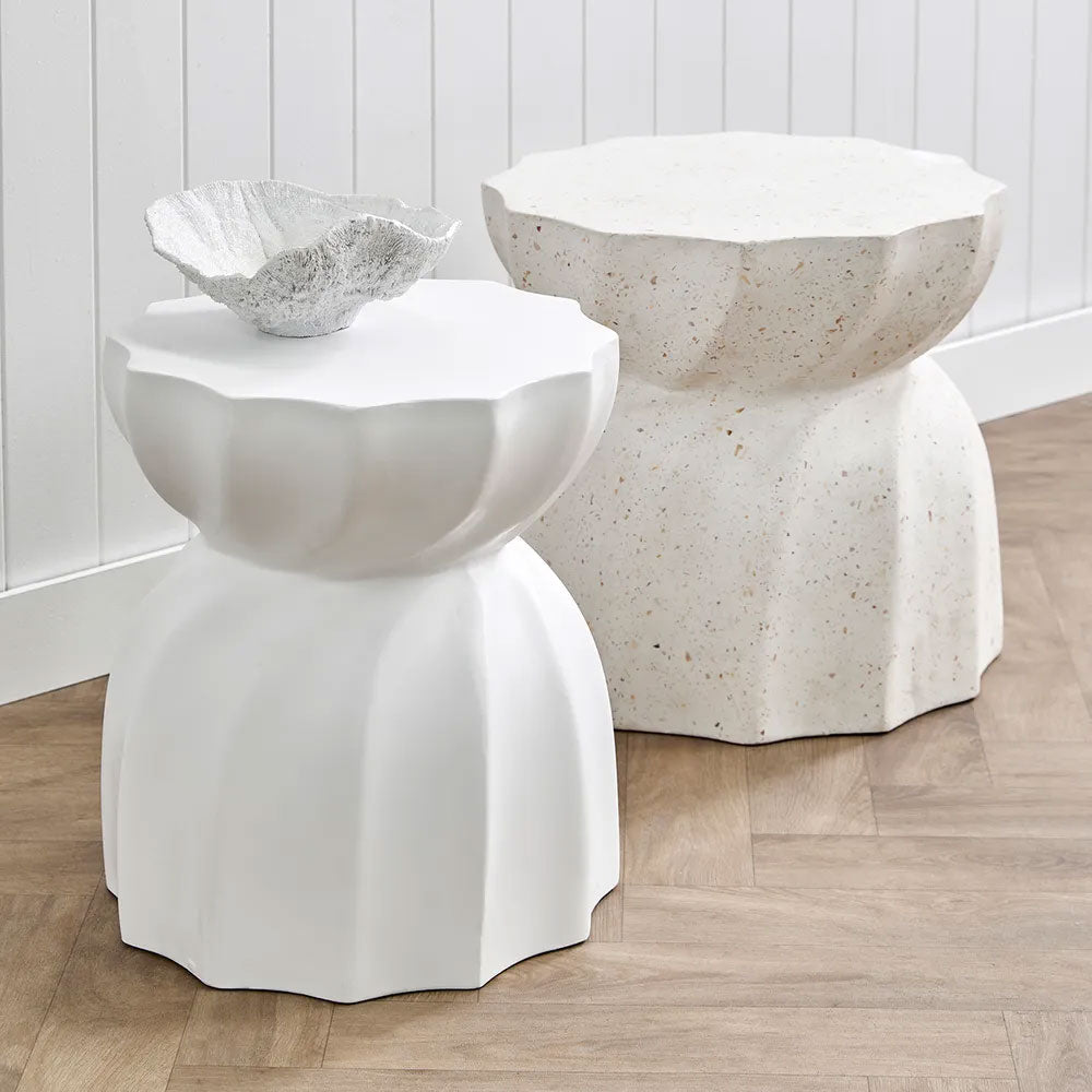 Swirl Concrete Stool White - 33125