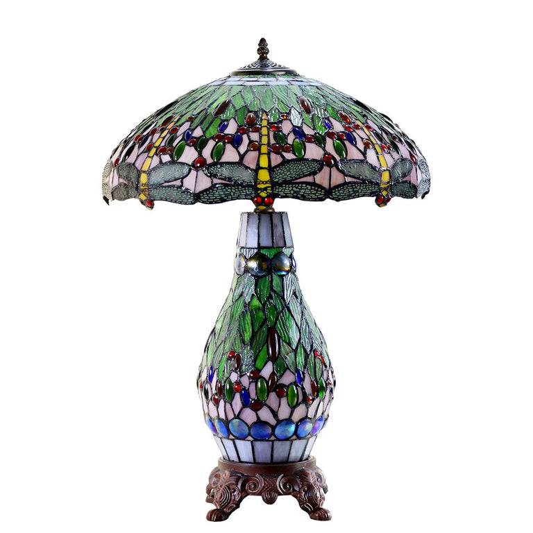 Dragonia Tiffany Table Lamp Green - TL-N18018-NSC