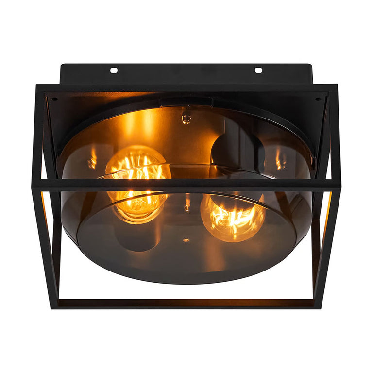 Griffin 2 Light Ceiling Light Smoked - 2218126047