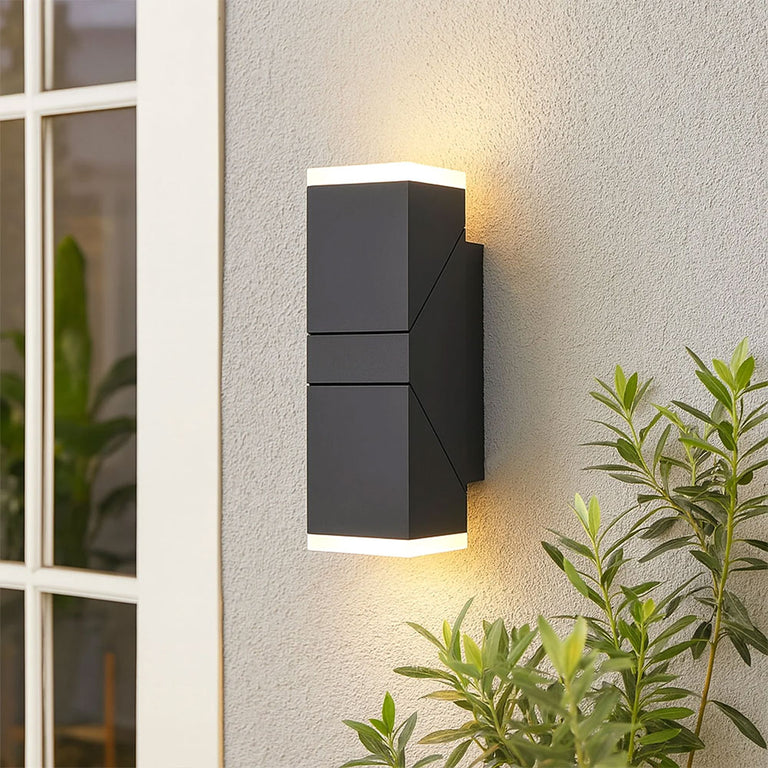 Solea Up and Down Rotatable LED Outdoor Wall Light Black - LLOL014