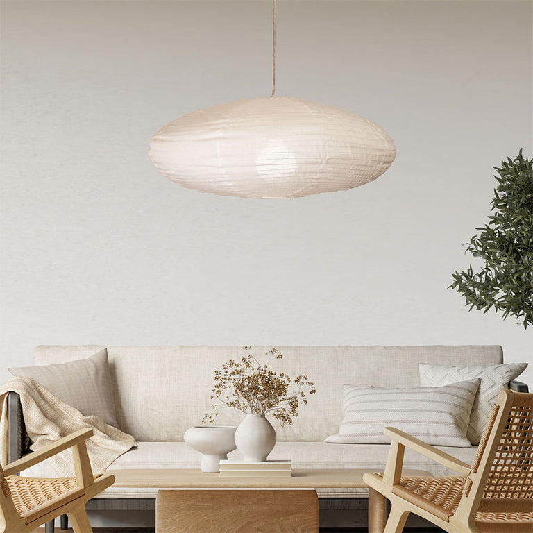 Kanto.60 Oval White Linen Shade Only - OL2248/60WH