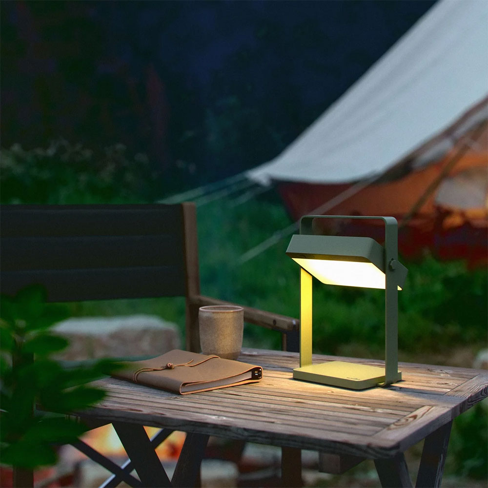 Saulio Solar LED Rechargeable Battery Light Olive Green - 2418035023