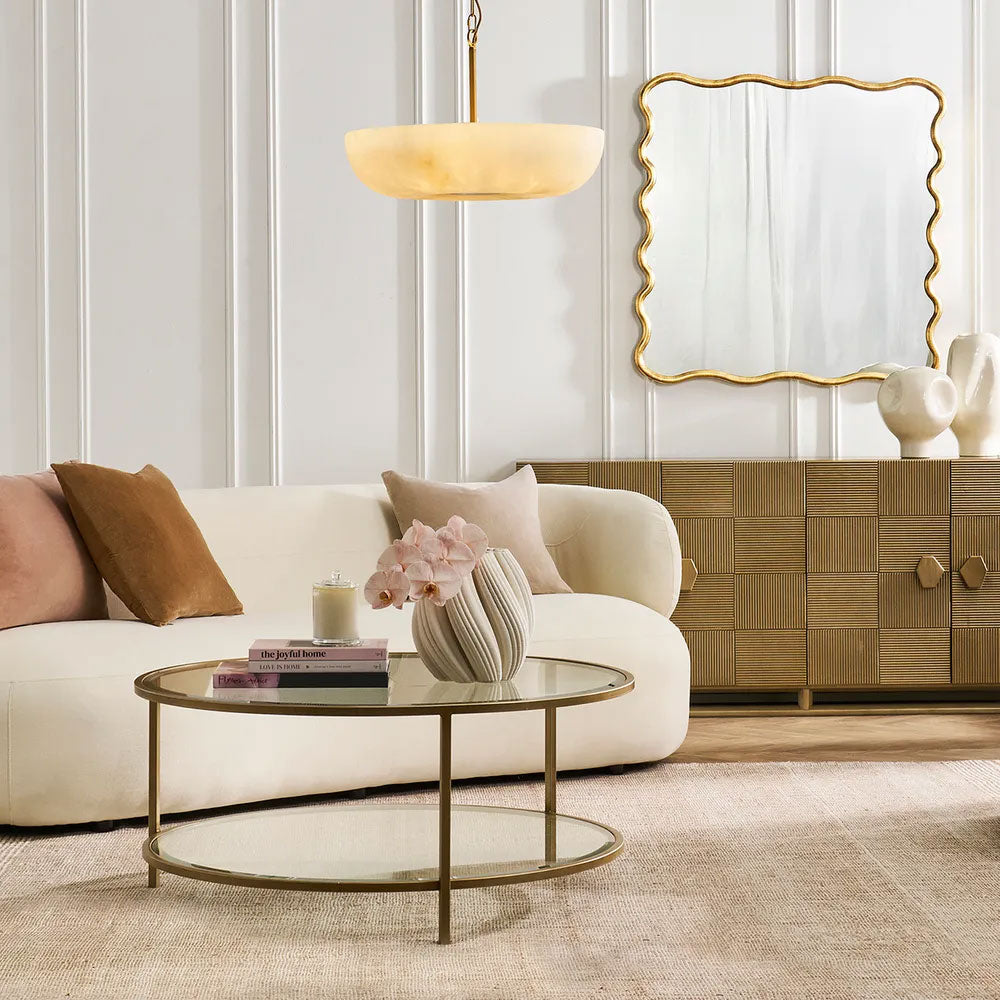 Zurich Pendant Brass / White - 20864