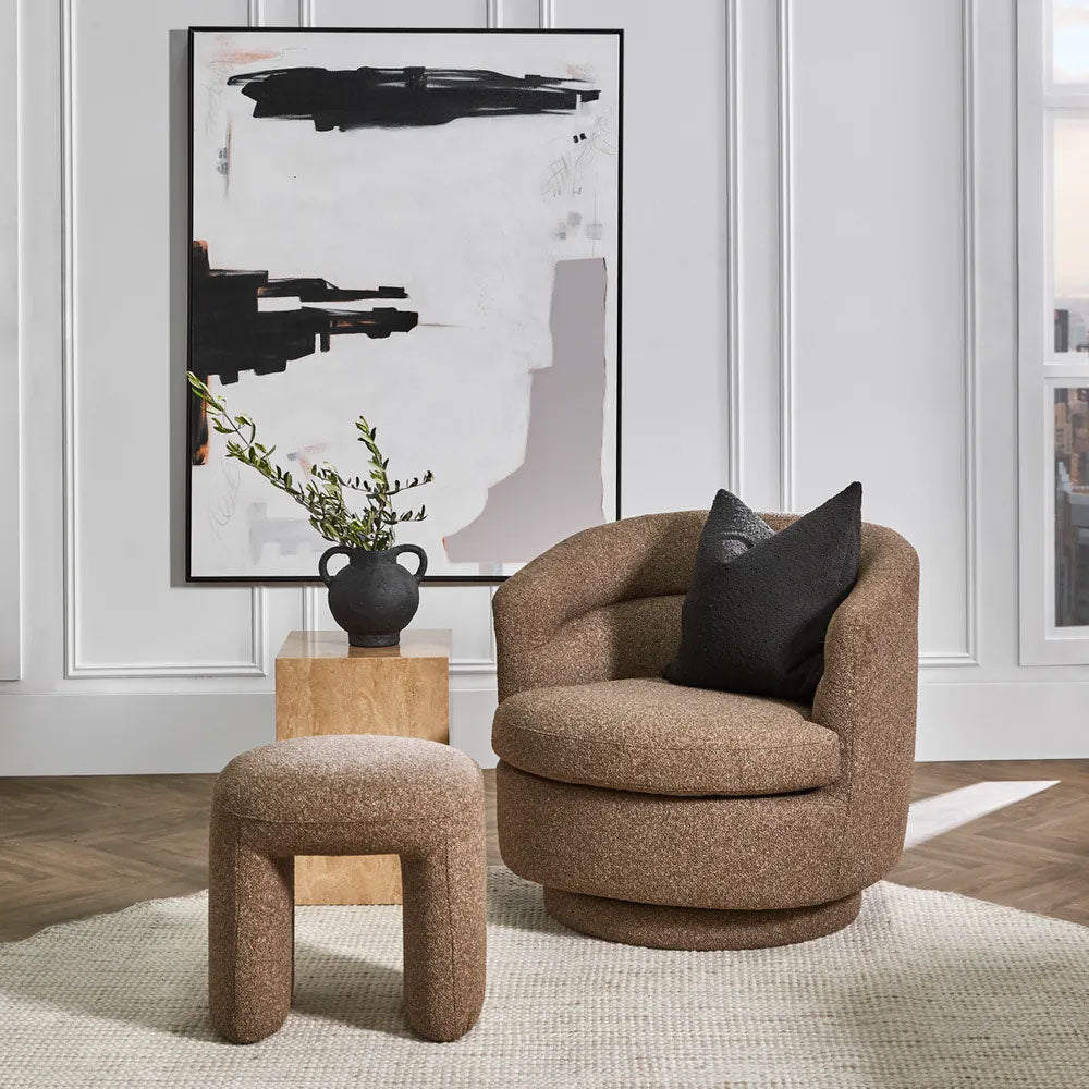 Holly Swivel Arm Chair Cocoa Mocha - 33195