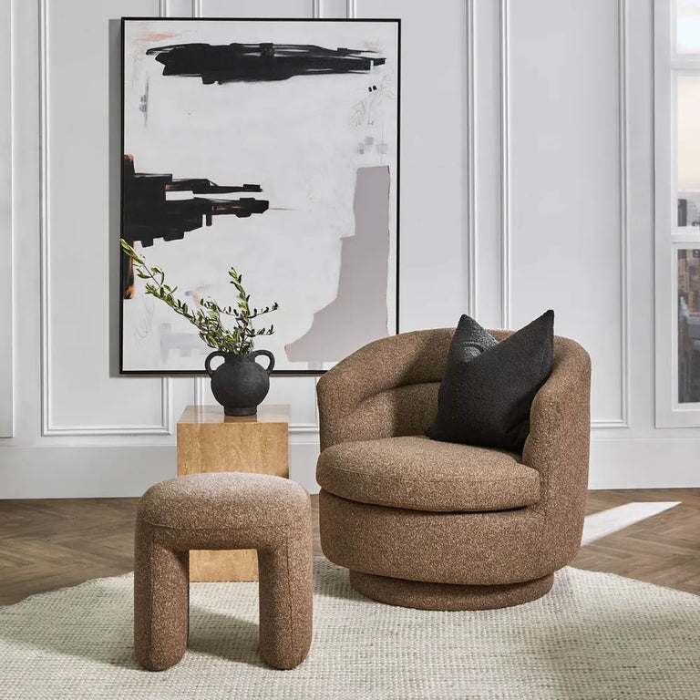 Holly Swivel Arm Chair Cocoa Mocha - 33195