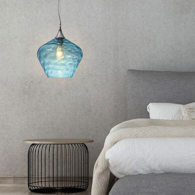 Zyla Glass Pendant Blue - LL002PL153BL