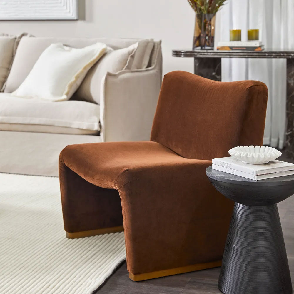 Beau Occasional Chair Dark Chocolate Velvet - 33071