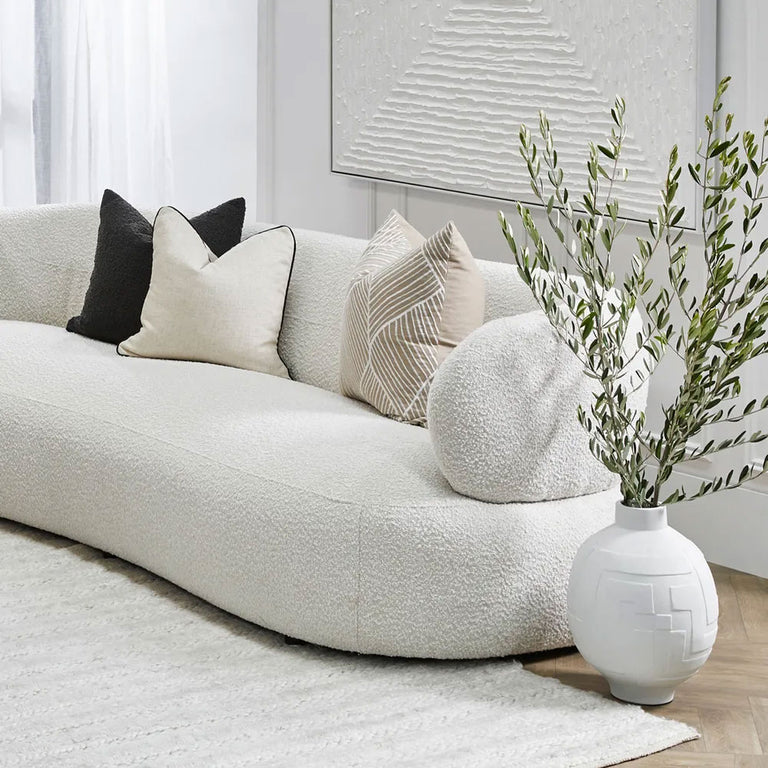 Greenwich 3 Seater Sofa Ivory Boucle - 33227