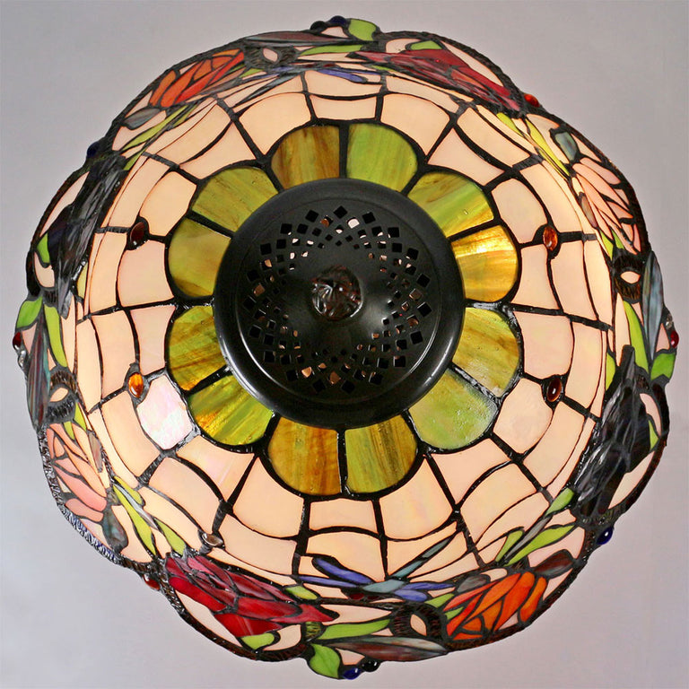Rose & Dragonfly Tiffany Table Lamp Large - TL-16809-KG