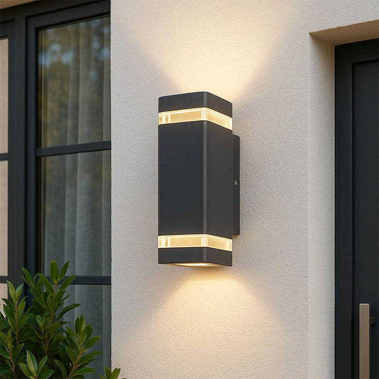 Rivo Up and Down LED CCT Outdoor Wall Light Charcoal - LLOL013