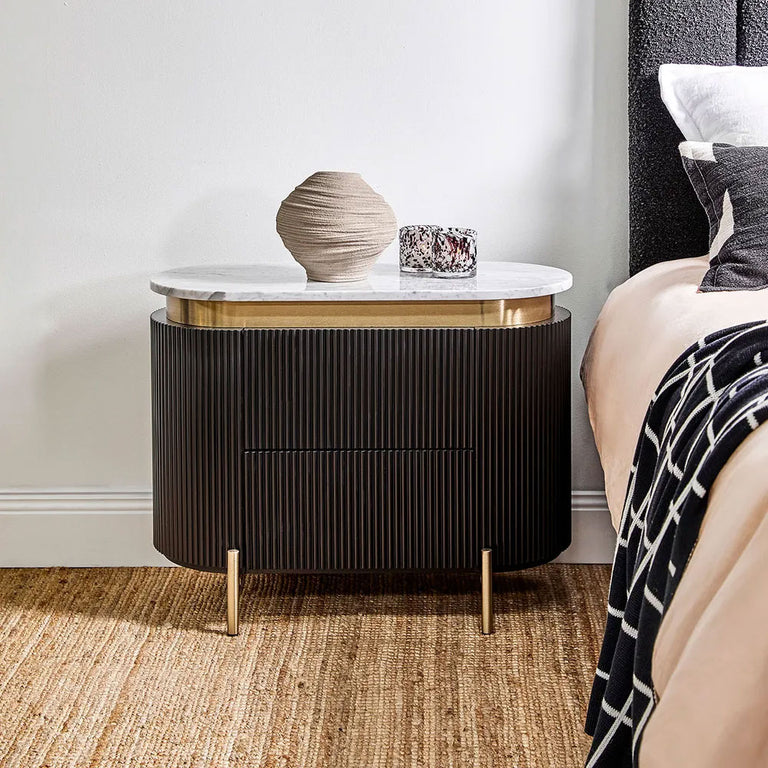 Demarco Bedside Table Black - 33262